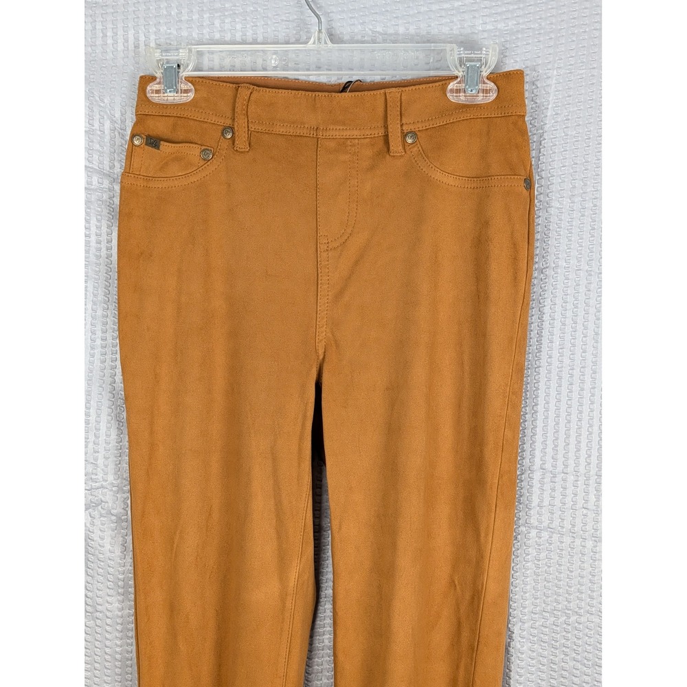 DG2 Diane Gilman Womens XST NWT Camel Faux Suede Skinny Pants Stretch Tall